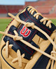 Close-up of the web of the Wilson Fall 2024 A1000® 11" PF11 Baseball Glove