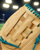 Close-up of the web on the Wilson Fall 2024 A1000® 12" DW5 Baseball Glove