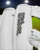 Close-up of the logo on the Wilson Fall 2024 A1000® 12" H12 Fastpitch Glove