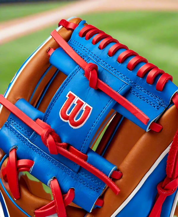 Close-up of the web of the Wilson Fall 2024 Mookie Betts A2K® 1786 11.5" Baseball Glove