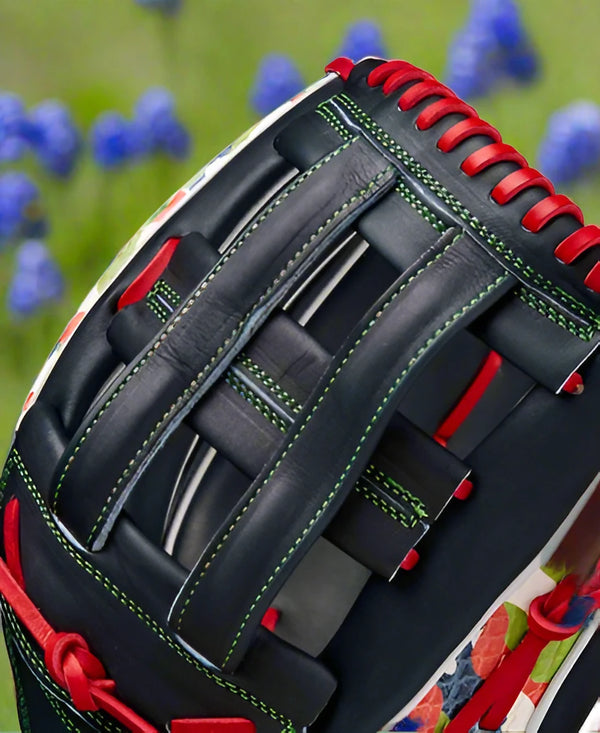 Close-up of the web of the Wilson Fall 2024 Michael Harris II A2K® MH23 Game Model 12.75" Baseball Glove