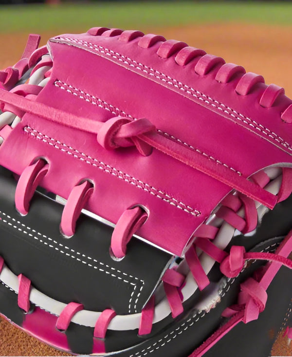 Close-up of the web of the Wilson Fall 2024 A2K® M23 33.5" Baseball Catcher's Mitt