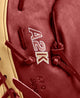 Close-up of the logo on the Wilson Fall 2024 A2K® 1679 12.5" Baseball First Base Mitt