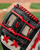 Close-up of the web on the Wilson Spring 2025 A2K® 1724 11.75" Baseball Glove