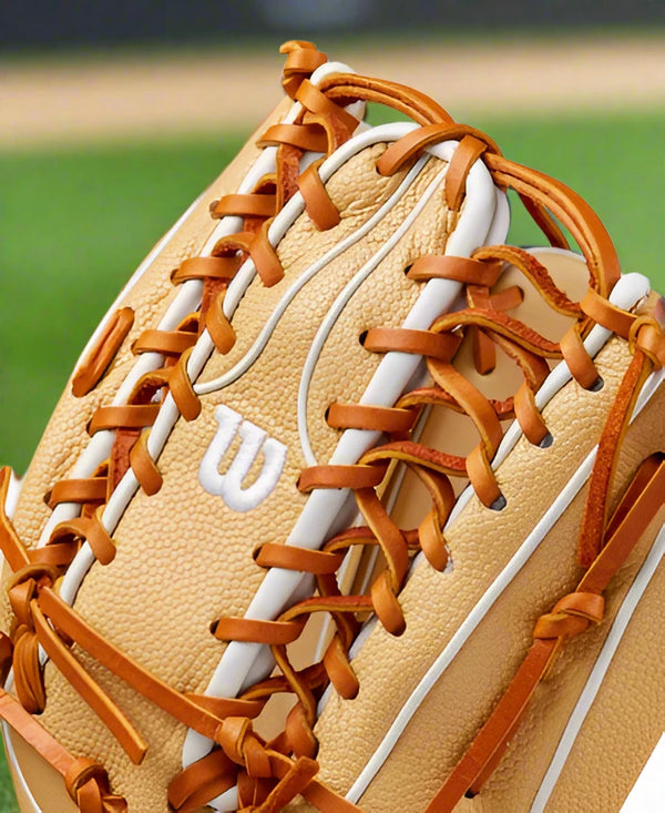 Close up of the web on the Wilson Fall 2024 Steven Kwan A2000® SK38 GM 12.75” Baseball Glove