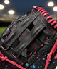 Close-up of the web of the Wilson Fall 2024 Elly De La Cruz A2000® EDC44 GM 12” Baseball Glove