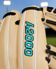 Close-up of the logo on the Wilson Fall 2024 A2000® FP75 11.75" Fastpitch Glove