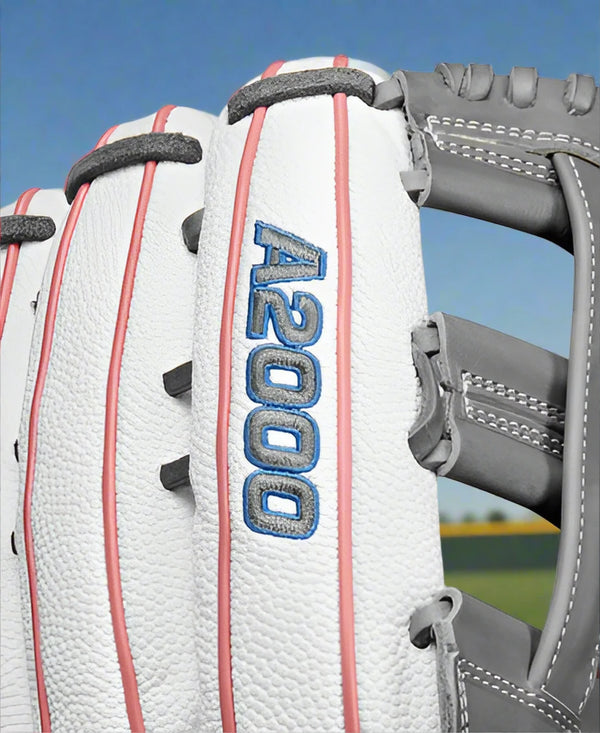 Close-up of the logo on the Wilson Fall 2024 A2000® FP50SS 12.25" Fastpitch Glove