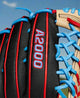 Close-up of the logo on the Wilson Spring 2025 A2000® PF92SS 12.25" Baseball Glove