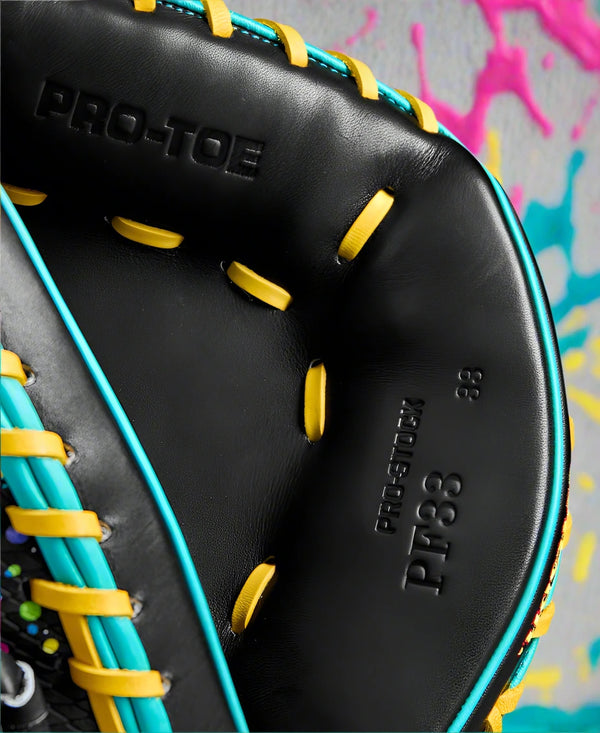 Close-up of the inside of the Wilson Spring 2025 A2000® PF33SS 33" Baseball Catcher's Mitt