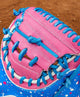 Close-up of the web on the Wilson A2000® CM33SS Love the Moment™ 33" Baseball Catchers Mitt