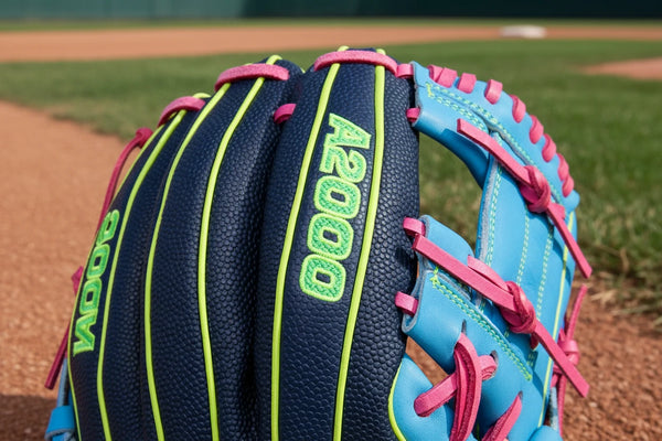 Close-up of the logo on the Wilson Winter 2025 A2000® 1786SS 11.5" Baseball Glove