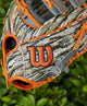 Close-up of the Wilson and Realtree Original® logos on the Wilson Winter 2025 Gunnar Henderson A2000® GH2 GM 11.75" Baseball Glove