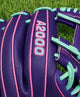 Close-up of the logo on the Wilson Winter 2025 A2000® DP15SS 11.5" Baseball Glove