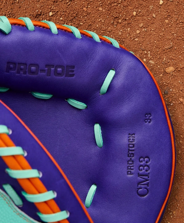 Close-up of the inside of the Wilson Winter 2025 A2000® CM33SS 33" Baseball Catchers Mitt