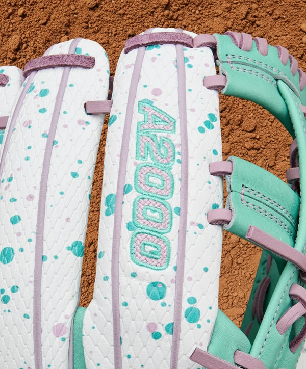 Close-up of the logo on the Wilson Winter 2025 A2000® FP75SS 11.75" Fastpitch Glove