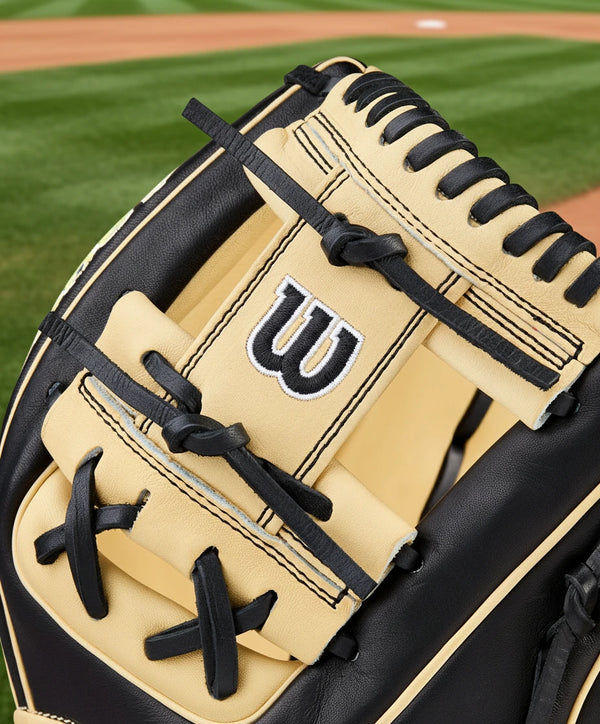 Close-up of the web on the Wilson A2000® Classics Series 1786 11.5" Baseball Glove