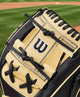 Close-up of the web on the Wilson A2000® Classics Series 1786 11.5" Baseball Glove