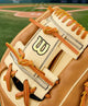 Close-up of the web on the Wilson A2000® Classics Series 1786 11.5" Baseball Glove
