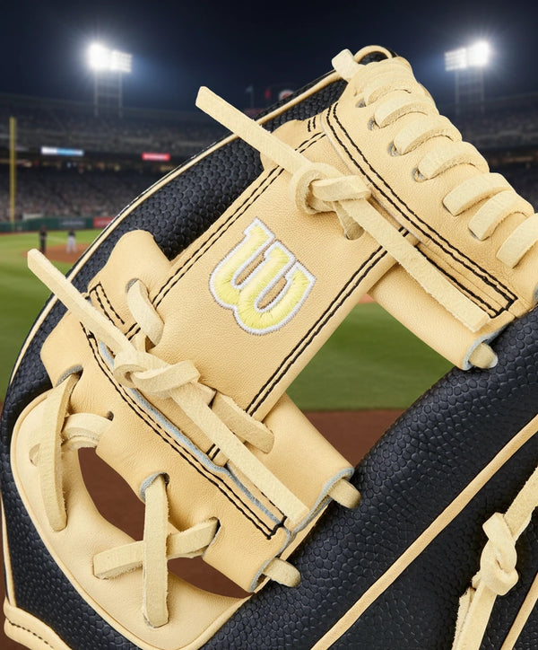 Close-up of the web on the Wilson A2000® Classics Series DP15SS 11.5" Baseball Glove