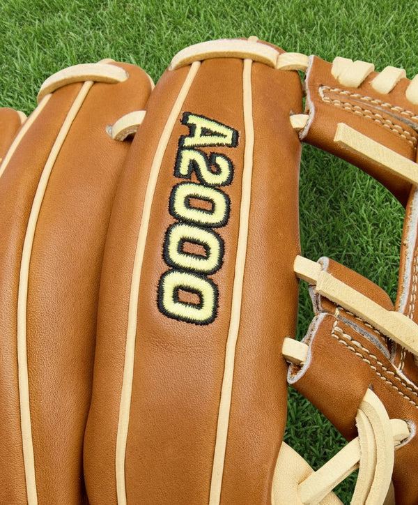 Close-up of the logo on the Wilson A2000® Classics Series 1975 11.75" Baseball Glove
