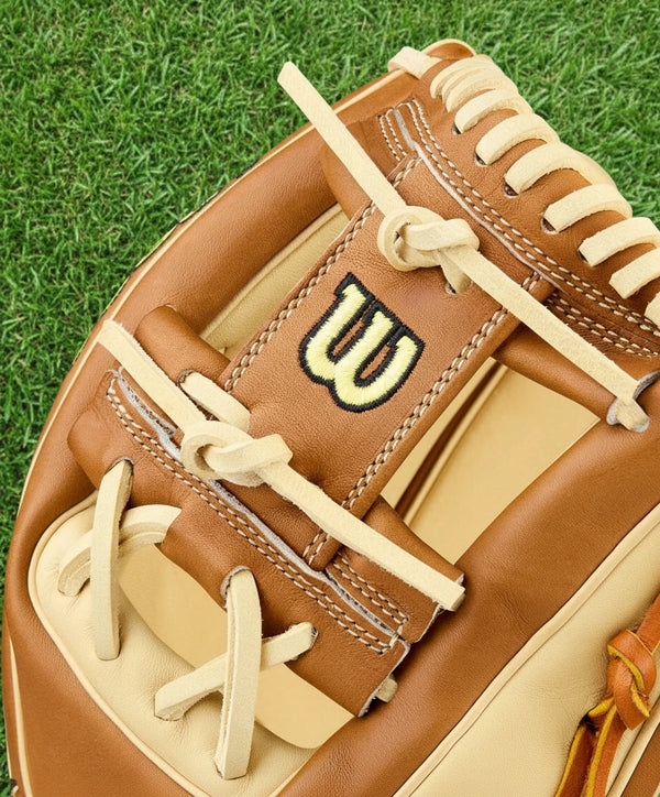 Close-up of the web on the Wilson A2000® Classics Series 1975 11.75" Baseball Glove