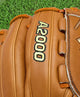 Close-up of the logo on the Wilson A2000® Classics Series B23 12" Baseball Glove