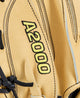 Close-up of the logo on the Wilson A2000® Classics Series 1734 34" Baseball Catchers Mitt