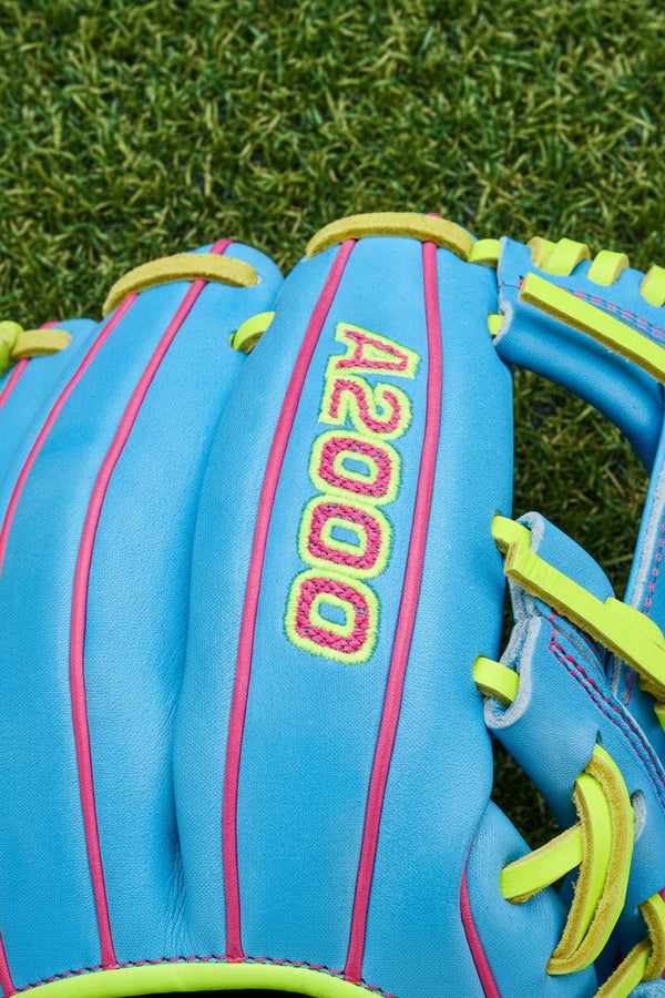 Close-up of the logo on the Wilson Spring 2026 A2000® 1786 11.5" Baseball Glove