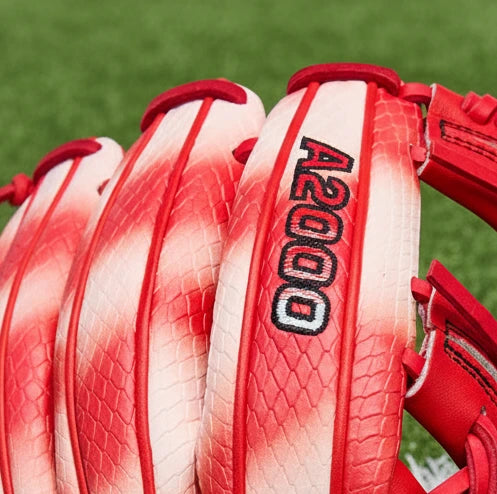 Close-up of the logo on the Wilson Spring 2026 Zach Neto A2000® ZN9 GM 11.75" Baseball Glove