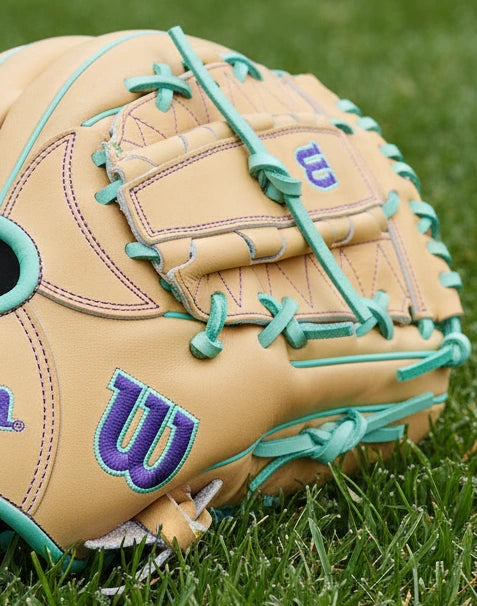 Close-up of the web on the Wilson Spring 2026 A2000® DH12 12" Baseball Glove