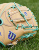 Close-up of the web on the Wilson Spring 2026 A2000® DH12 12" Baseball Glove