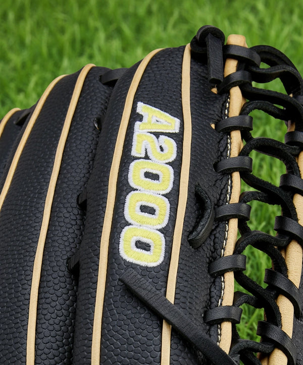 Close-up of the logo on the Wilson A2000® Classics Series OT7SS 12.75" Baseball Glove