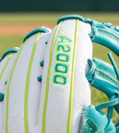 Close-up of the logo on the Wilson Spring 2026 A2000® FP50SS 12.25" Fastpitch Glove