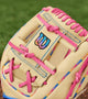Close-up of the web on the Wilson A2000® 1786 Love the Moment™ 11.5" Baseball Glove