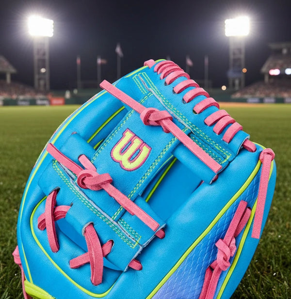 Close-up of the web on the Wilson A2000® DP15 Love the Moment™ 11.5" Baseball Glove