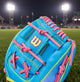 Close-up of the web on the Wilson A2000® DP15 Love the Moment™ 11.5" Baseball Glove