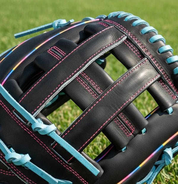 Close-up of the web on the Wilson A2000® 1750 Love the Moment™ 12.5" Baseball Glove