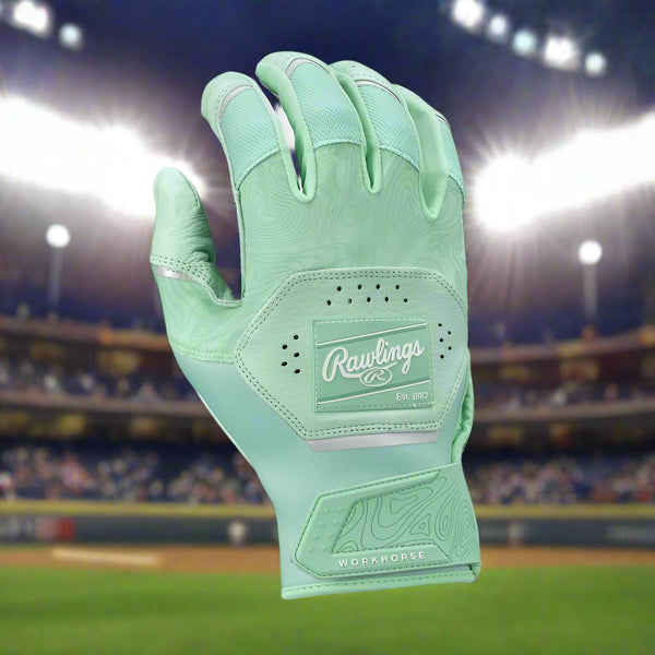 Rawlings Workhorse Batting Gloves - Mint Green