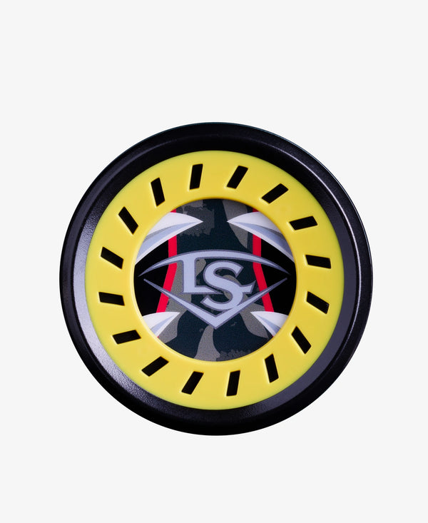 Close-up of the end cap on the 2027 Louisville Slugger Supra™ TigerShark -10 USSSA Baseball Bat