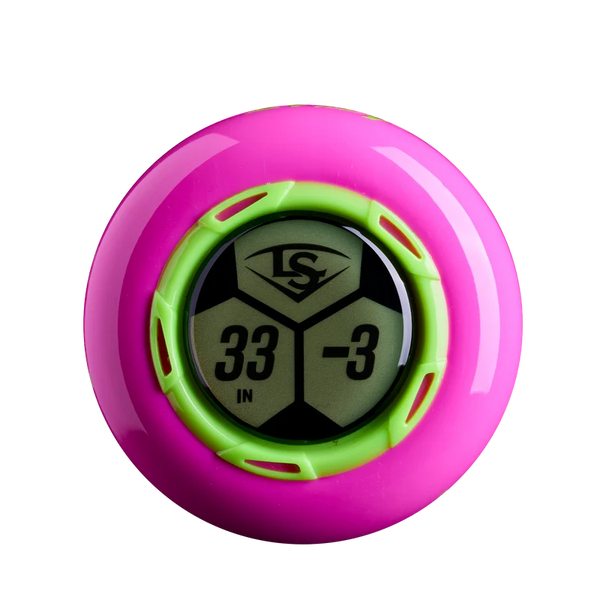 Knob on the 2027 Louisville Slugger Atlas™ Hybrid Neon Night -3 BBCOR Baseball Bat