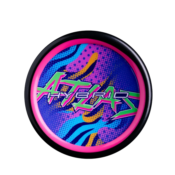 End cap on the 2027 Louisville Slugger Atlas™ Hybrid Neon Night -3 BBCOR Baseball Bat