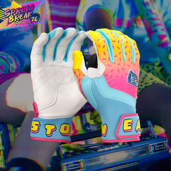 Easton Walk-Off Ethos Spring Break Youth Batting Gloves - Columbia/Pink