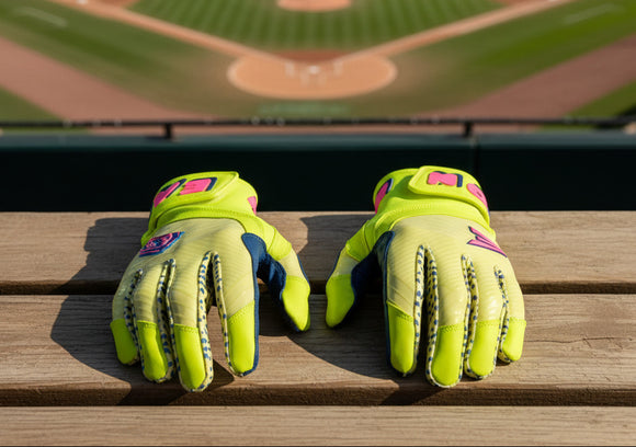 Easton Walk-Off Ethos Spring Break Youth Batting Gloves - Neon