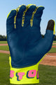View of the palm on the Easton Walk-Off Ethos Spring Break Youth Batting Glove - Neon