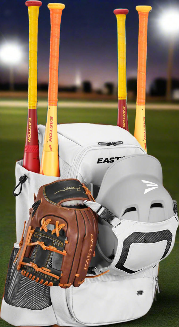 View of the Easton Walk-Off® Ethos Backpack holding numerous items