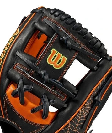 Close-up of the web on the Wilson A2000 1720SS 11.5" Baseball Glove - GOTM October 2026