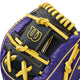 Close-up of the web on the Wilson A1000™ Mamba 2.0 Special Make-up 1786 11.5" Baseball Glove