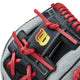 Close-up of the web on the Wilson A1000™ Firebird Special Make-up DP15 11.5" Baseball Glove