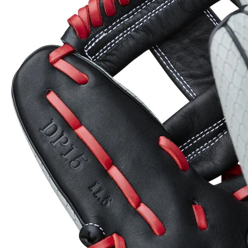 Close-up of the inside of the Wilson A1000™ Firebird Special Make-up DP15 11.5" Baseball Glove